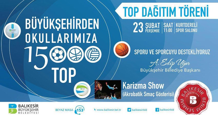 Okullarımıza 15.000 Top Dağıtım Projesi